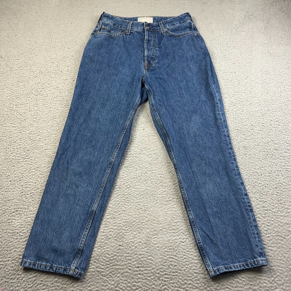 Everlane Jeans Womens Curvy 90s Cheeky Straight High Rise Button Fly 29 Ankle